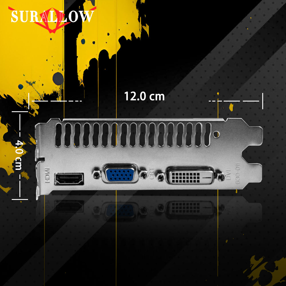 SURALLOW GT 730 4G Computer Graphics Card DDR3 128Bit 4GB Video Card